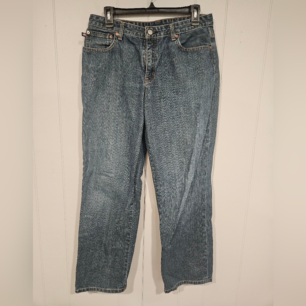 Ralph Lauren Polo Jeans Co Womens Med Dark Wash Classic Fit Saturday Jeans 10x30